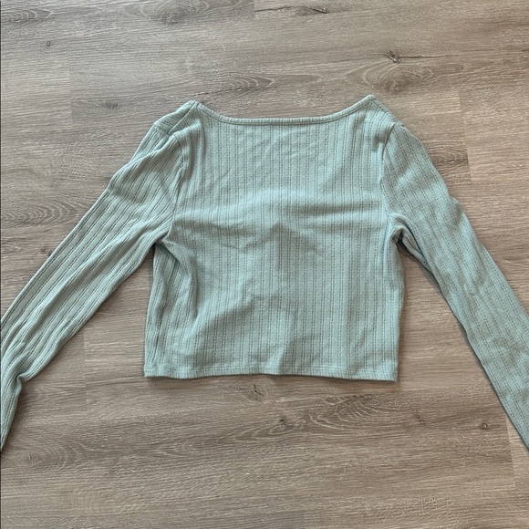 Women's Ribbed Tie-Front Top cardigan - Picture 5 of 5